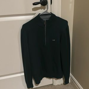 Cashmere Fisherman Rib Quarter-Zip Sweater
